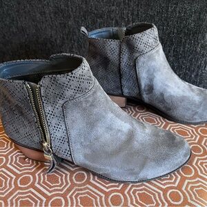 Dr. Scholl's Perforated Gray Ankle Booties